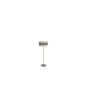 Pie Salon Ivanna 1xe27 Cuero/blanco-madera Oscura 163x40x40 Cm