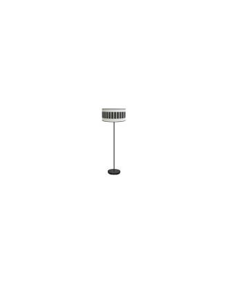 Pie Salon Ivanna 1xe27 Negro/blanco-madera Negra 163x40x40 Cm