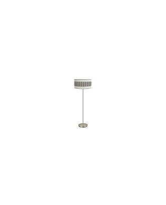 Pie Salon Ivanna 1xe27 Niquel/blanco-madera Gris 163x40x40 Cm