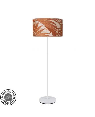 Pie Salon Moda 1xe27 Blanco/hoja Caldera 163x40x40 Cm