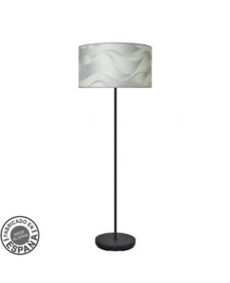 Pie Salon Moda 1xe27 Negro/ola Gris 163x40x40cm
