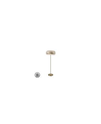 Pie Salon Nepal 3p 1xe27 Cuero/blanco/oro 160x40x40 Cm