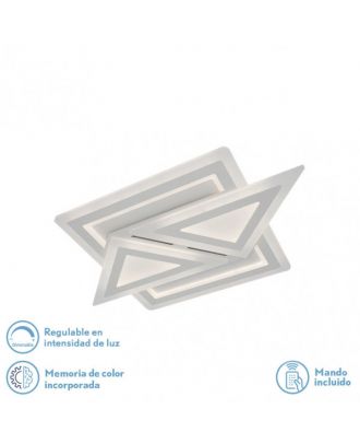 Plafon 130w 3000k, 4000k, 6500k Blanco Atria 5x60x40Cm 17550Lm Regulable, Memoria y C. Remoto