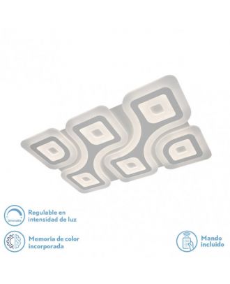 Plafon 208w 3000k, 4000k, 6500k Blanco Columba 5x82x52cm 28080lm Regulable, Memoria y C. Remoto