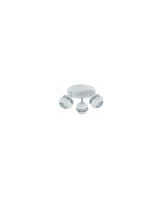 Plafon Beethoven 3xgu10 Blanco/plata  14x22x22 Cm