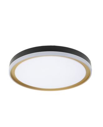 Plafon Claribel 60w 3000-4200-6500k Negro/oro 7,5x50x50cm 5400lm C/remoto Y Memoria