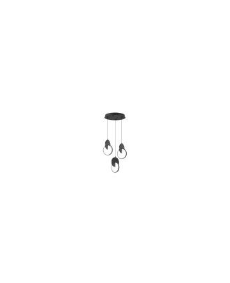 Plafon Colgante Carlota 3l Negro 51w 6500k 7140lm Regx33x29cm