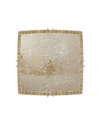 Plafon Cuadrado Tenor 2xe27 Ambar Mosaico 9x30x30 Cm