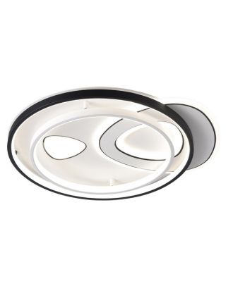 Plafon Evora Triang Negro/blanco 160w 3000-4000-6000k  7x45x52cm 13600lm C/remoto