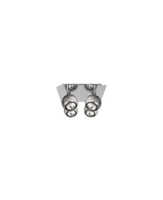 Plafon Foco Dali Cromo 4xgu10 Bomb. Halog. Incl.14x25x25
