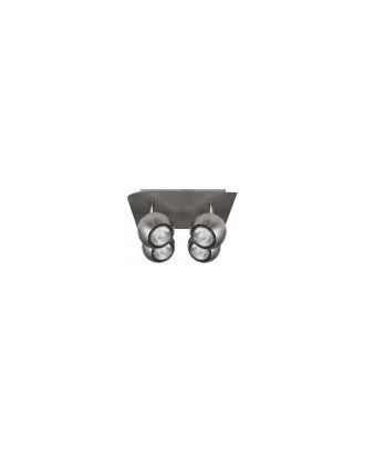 Plafon Foco Dali Niquel 4xgu10 Bomb. Halog. Incl.14x25x25
