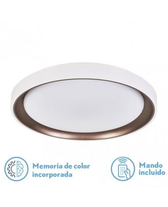 Plafon Luanda 72w 3000-4000-6000k Marron 7x49,5x49,5 Cm 7200lm Reg.intens. C.remoto C/memoria