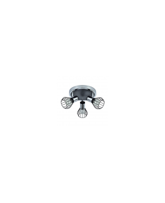 Plafon Mateo 3xe14 Cromo/negro 15x28x28 Cm