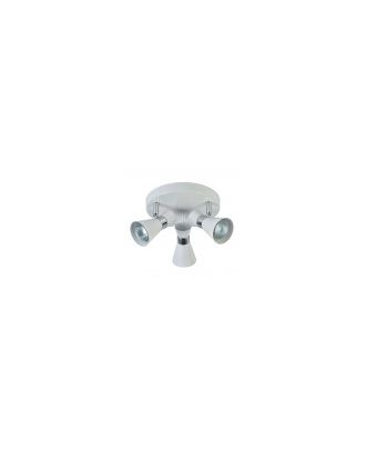 Plafon Maximo 3xgu10 Blanco/cromo 13x20x20 Cm