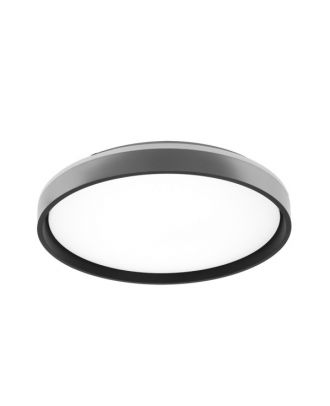 Plafon Morgan 60w 3000-4200-6500k Plata/negro  7,5x50x50cm 5400lm C/remoto