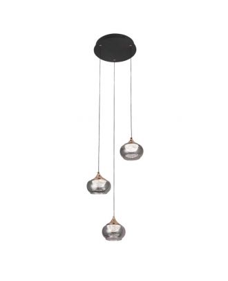 Plafon Pompeya 3l Negro 21w 3000-4000-6000k C/remoto Reg.intensidad 1890lm Regx35x35 Cm