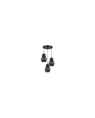 Plafon Ragusa Negro 3xe27 Regx36x36cm
