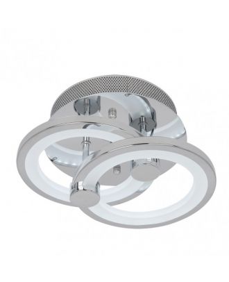 Plafon Sydney 32w 3000-4000-6500k Cromo 14x30x20 Cm 4160 Lm Regulable,memoria Y C.remoto