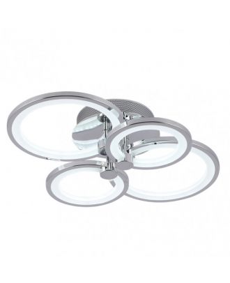 Plafon Sydney 76w 3000-4000-6500k Cromo 13,5x55x41 Cm 10260lm Regulable,memoria Y C.remoto
