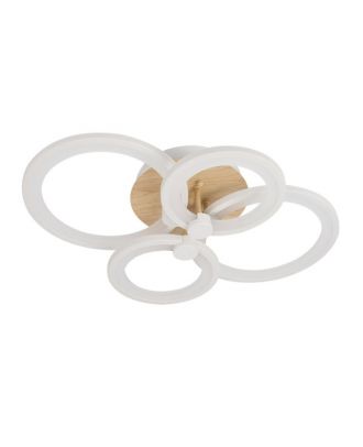 Plafon Sydney 76w 3000-4000-6500k Blanco/madera Clara  13,5x55x41cm 10260lm Remoto,regulable,memoria