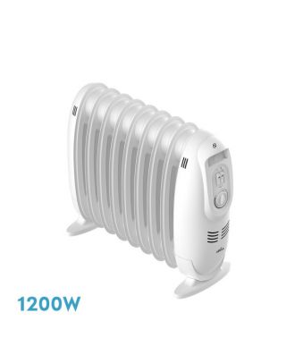 Radiador Aceite Irlanda 1200w Blanco 3potencias Termost.reg 9elementos Protec.segurid.asa 38,2x43x18cm
