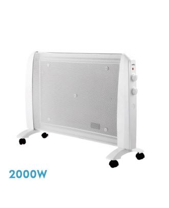 Radiador De Mica Abrigo 2000w 1elemento Blanco 2potencias  Antivuelco,ruedas,termostato Reg.54x79x27cm
