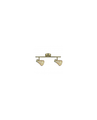 Regleta 2xe14 Cooper Cuero 16x36,5x8,5 Cm