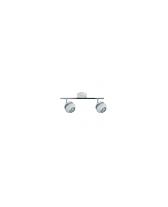 Regleta Beethoven 2xgu10 Blanco/plata   14x36,5x8,5 Cm