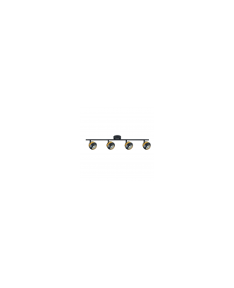Regleta Beethoven 4xgu10 Negro/oro  14x69,5x8,5 Cm