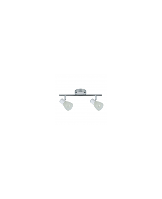 Regleta Cholo 2xe14 Blanco/cromo 16x36,5x10 Cm