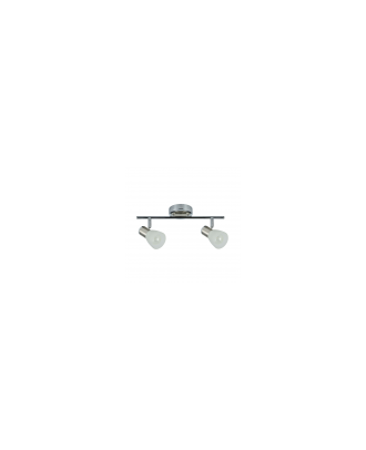 Regleta Cholo 2xe14 Cromo/niquel  16x36,5x10 Cm
