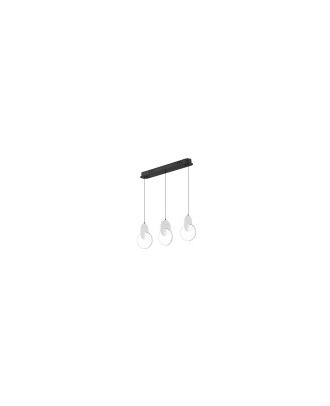 Regleta Colgante Carlota 3l Negro/Blanco 51w 6500k 7140lm Regx54x18cm