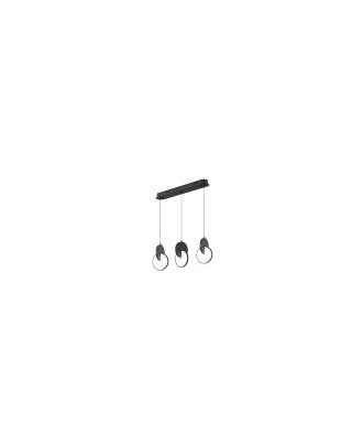 Regleta Colgante Carlota 3l Negro 51w 6500k 7140lm Regx54x18cm