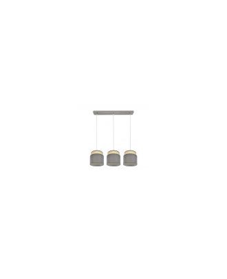 Regleta Kandy 3xe27 Natural/gris Regx68x19 Cm