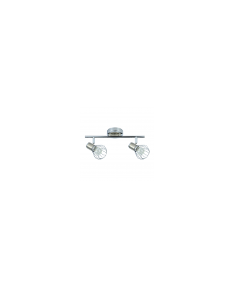 Regleta Mateo 2xe14 Cromo/niquel 15x36,5x8,5 Cm