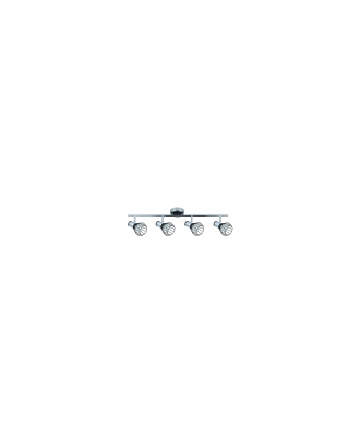 Regleta Mateo 4xe14 Cromo/negro 15x69,5x8,5 Cm