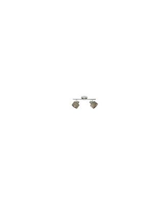 Regleta Nando 2xe14 Cromo-niquel/mad.gris  Focos Orientables 16x36,5x10 Cm