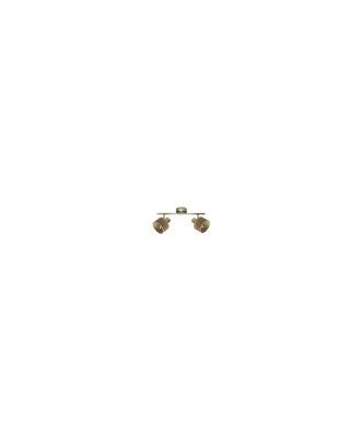 Regleta Nando 2xe14 Cuero/mad.oscura  Focos Orientables 16x36,5x10 Cm