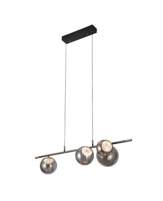 Regleta Pompeya 4l Negro 28w 3000-4000-6000k C/remoto Y Reg.intensidad 2520lm Regx100x34 Cm