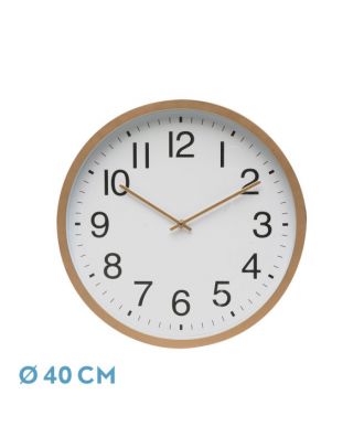 Reloj De Pared Castor Cobre/blanco 40x40x5 Cm Movimiento Continuo