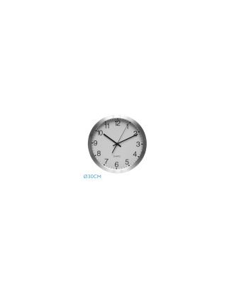 Reloj De Pared Cronus Aluminio-blanco 30d Movimiento Continuo