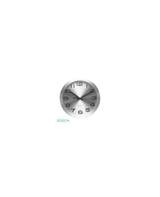 Reloj De Pared Cronus Aluminio-plata 30d  Movimiento Continuo
