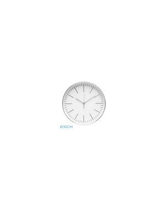 Reloj De Pared Hera Plata 30d Movimiento Continuo