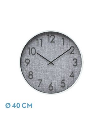Reloj De Pared Higueron Blanco/gris 40x40x4 Cm Movimiento Continuo