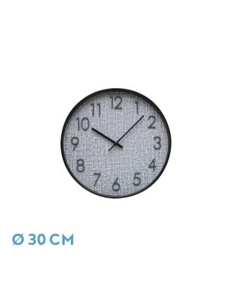 Reloj De Pared Higueron Negro/gris 30x30x4 Cm Movimiento Continuo