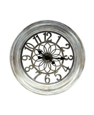 Reloj De Pared Kumico Plata 58d Agujas Retro Industrial Gran Tamaño 
