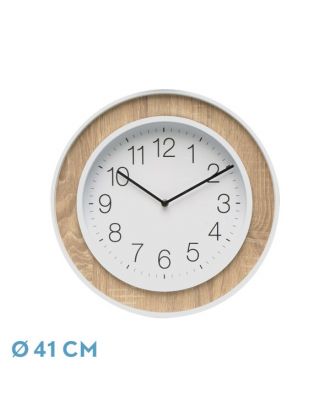 Reloj De Pared Ojen Haya/blanco 41x41x5 Cm Movimiento Continuo