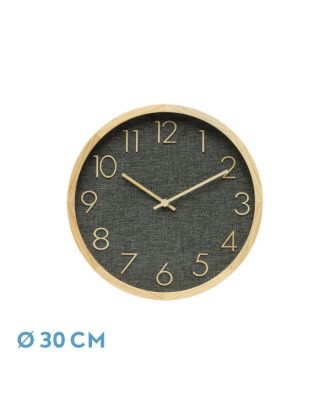Reloj De Pared Rosellon Haya/gris 30x30x4cm Mov. Continuo