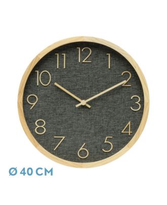 Reloj De Pared Rosellon Haya/gris 40x40x4,5cm Mov Continuo