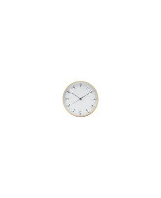 Reloj De Pared Spider Madera/blan 30d Mov.continuo